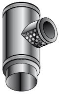 Dubbelwandig rookgas T-stuk 90°, Isoleco DP 25, Ø180mm